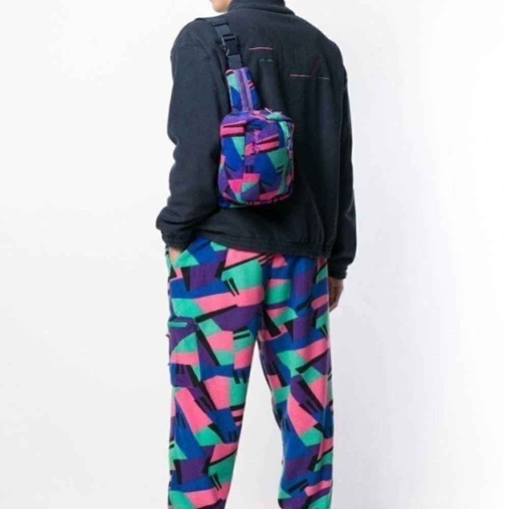 Fila Magic Line Colorblock Retro Fleece Belt Bag Unisex New 80s 90s Funky Travel